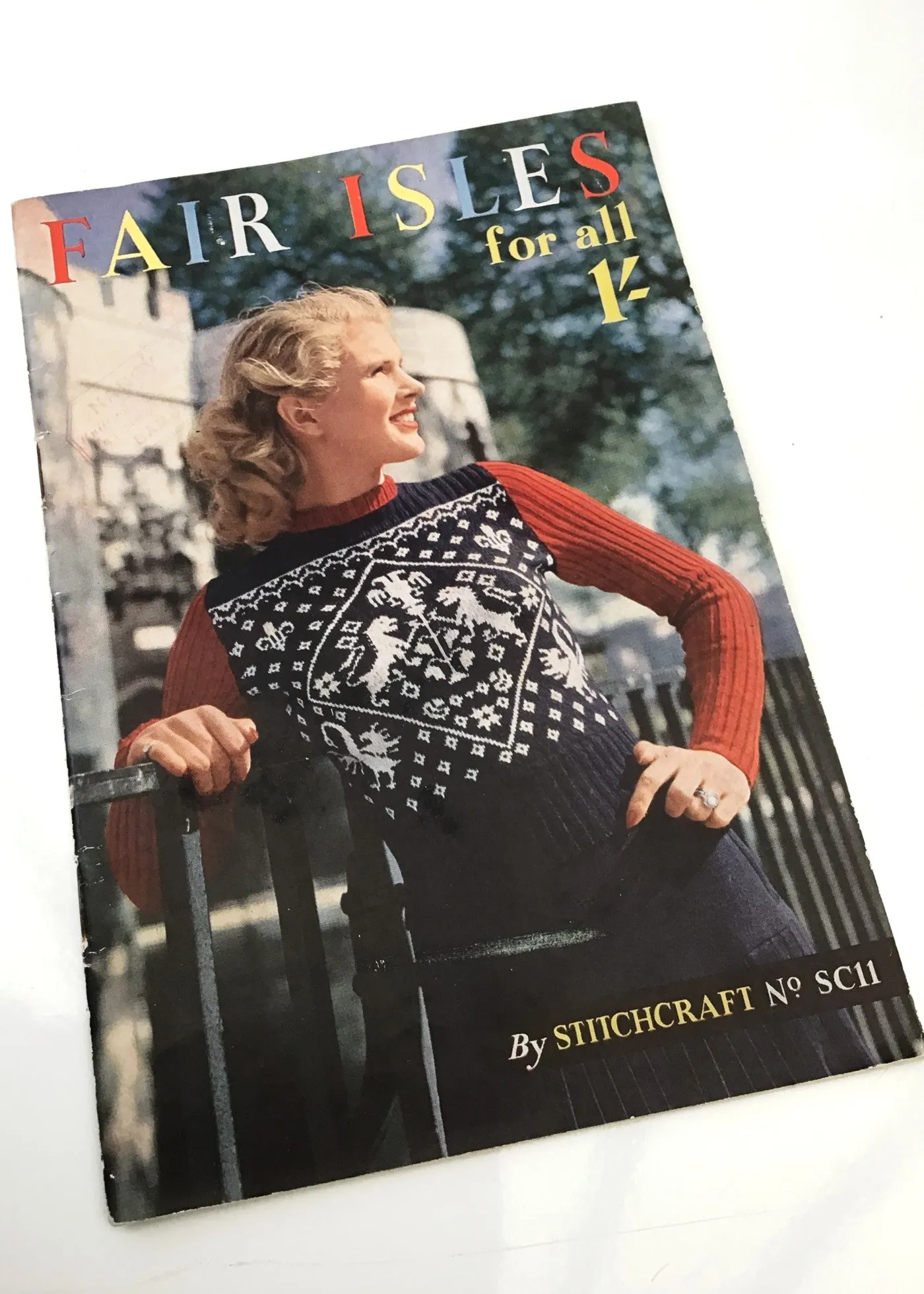 1950s Fairisles For All Stitchcraft No SC11 Knitting Pattern Booklet • 28 Pages