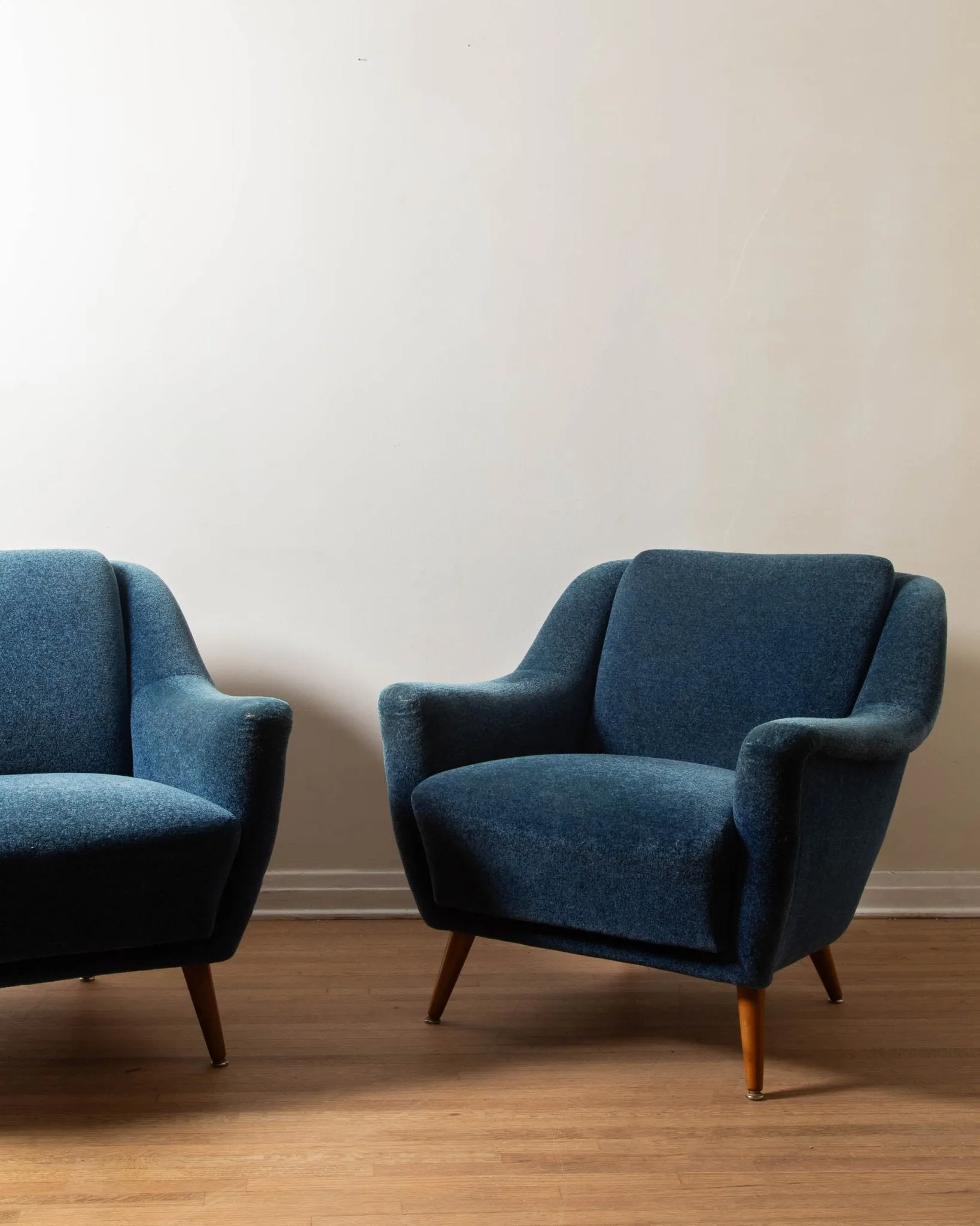 1960's German Mohair Lounge Chairs (Pair)