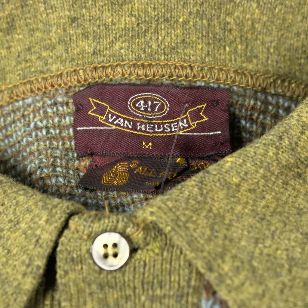 1960s Lime Green Argyle Sweater