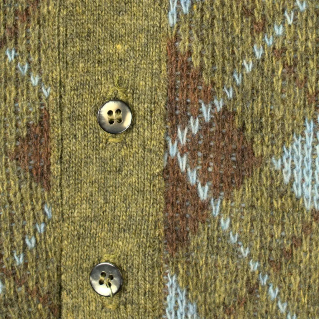 1960s Lime Green Argyle Sweater