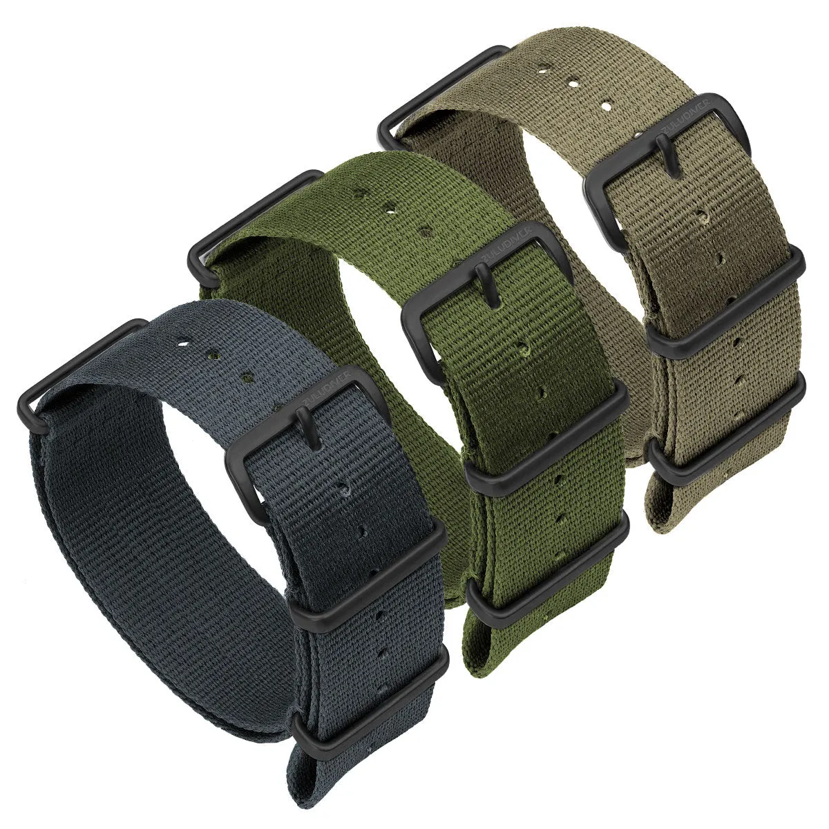 1973 British Military Watch Strap: CADET - Admiralty Grey, IP Black