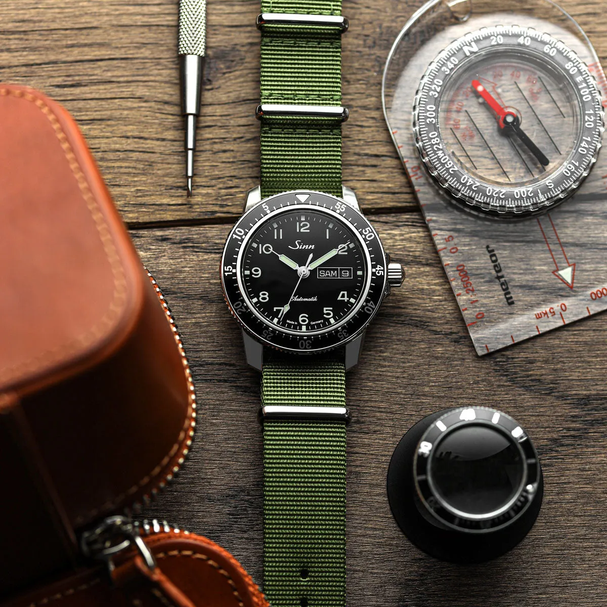 1973 British Military Watch Strap: CADET - Admiralty Grey, IP Black