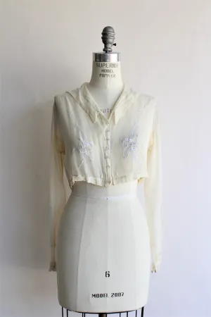 Antique 1910s Armistice Blouse in Silk Chiffon