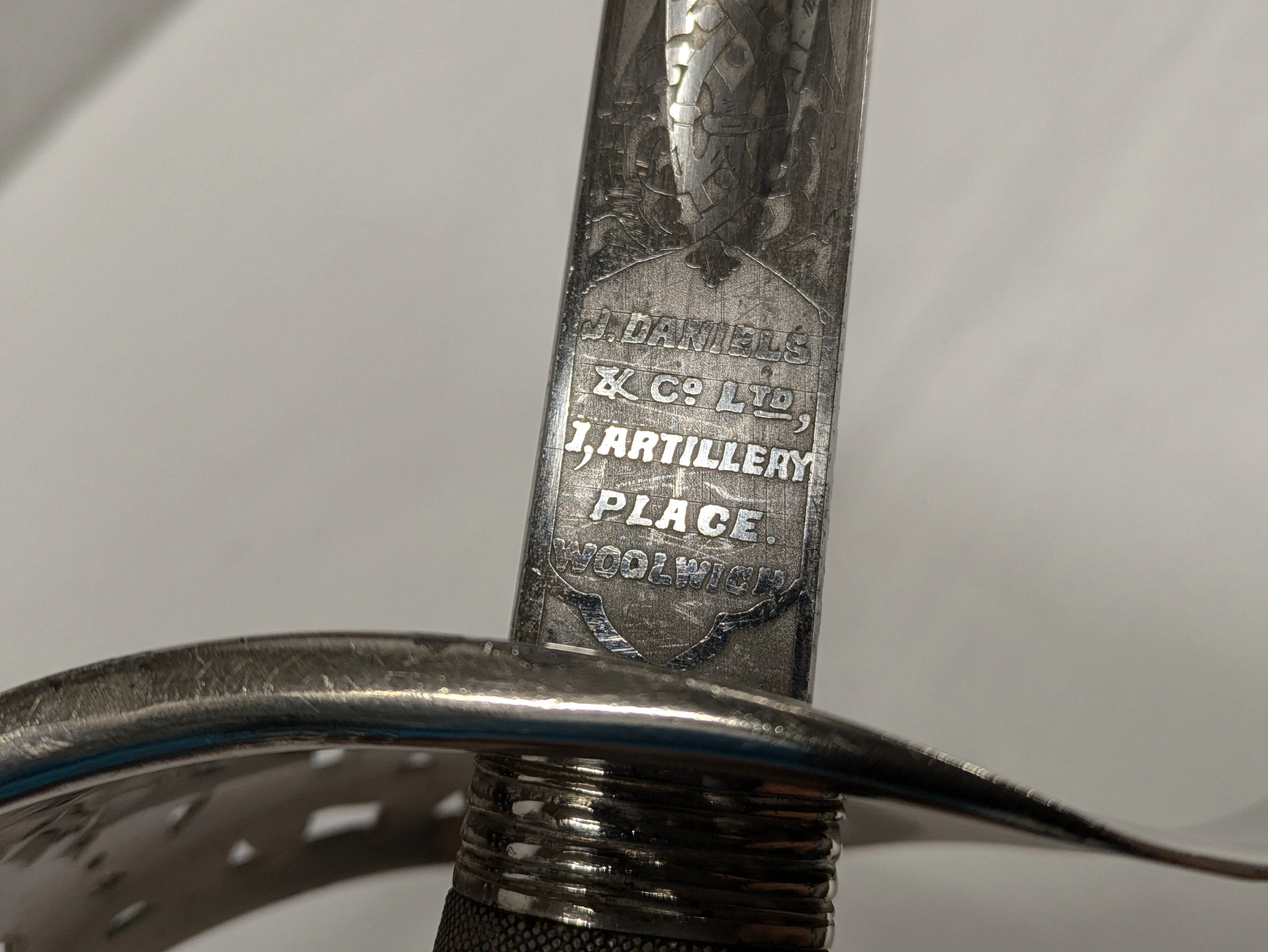 British 1897 Pattern Royal Engineers Officers Sword - J. Daniels & Co 425EG/2