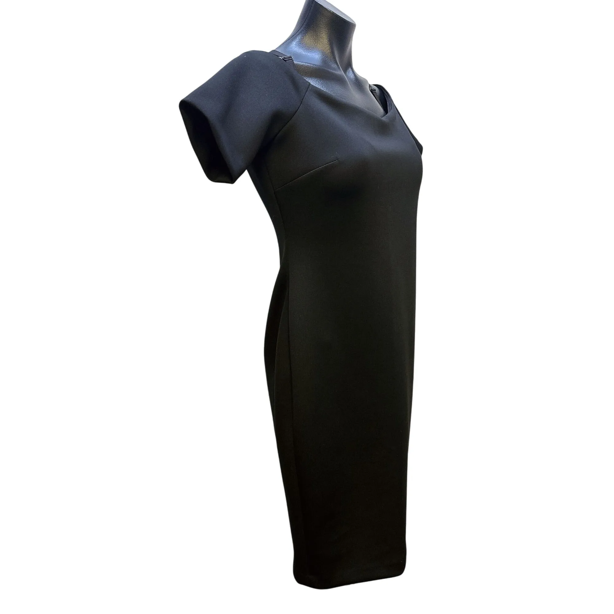 Calvin Klein Black Short-Sleeve Sheath Dress Size 6