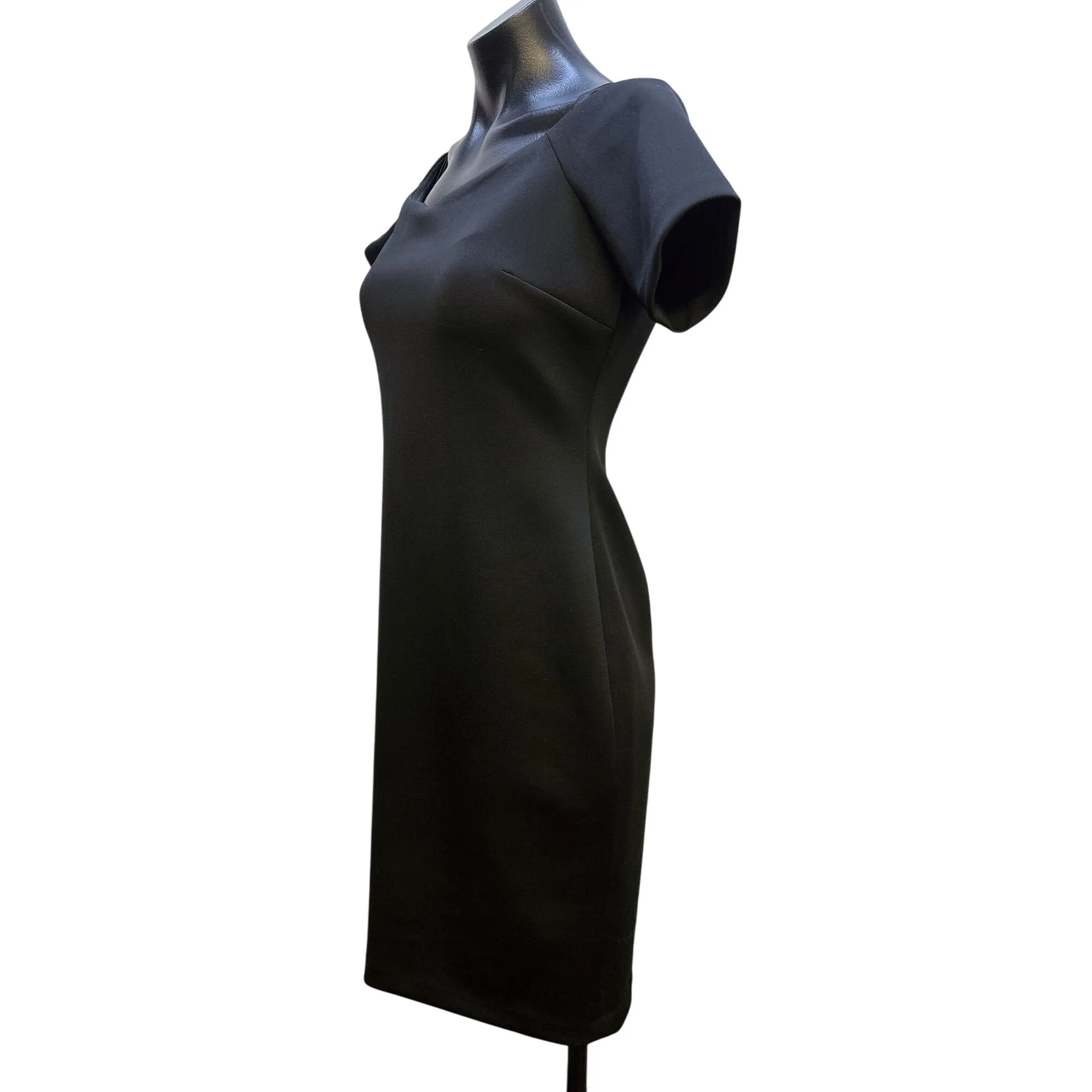Calvin Klein Black Short-Sleeve Sheath Dress Size 6