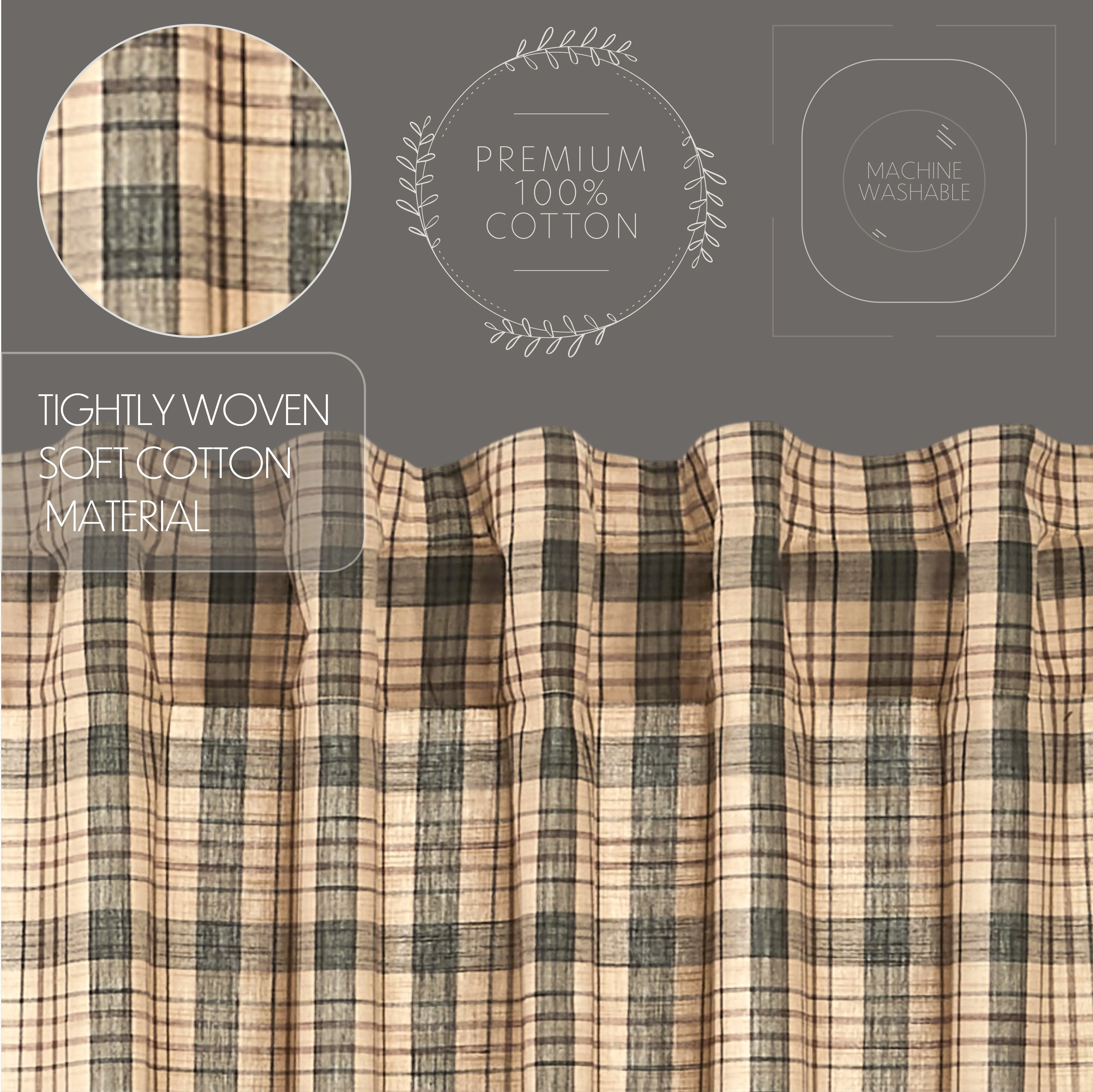 Cider Mill Plaid Swag Set of 2