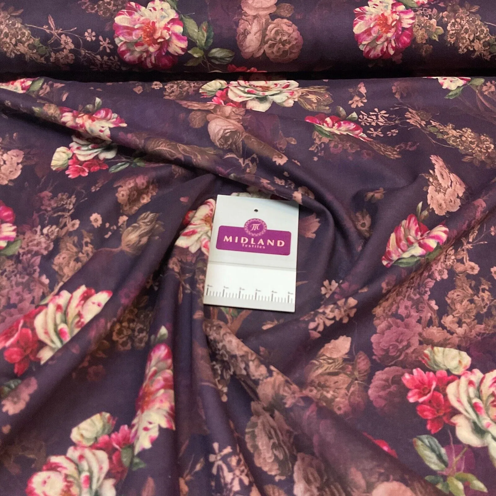 Cotton Lawn Summer Vintage Floral Printed Dress fabric 100% M1670
