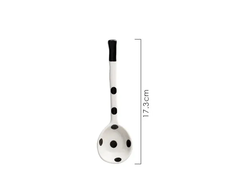 Creative Polka Dot Ceramic Dishes & Coffee Cups - Stylish Tableware for Every Occasion