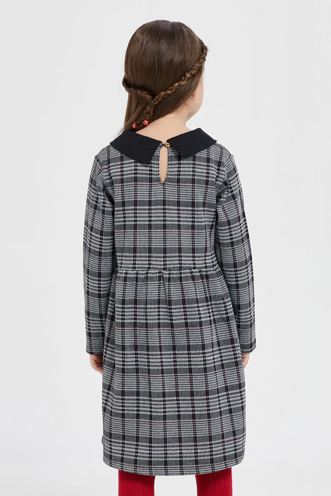 Girls Grey And Black Checkered
