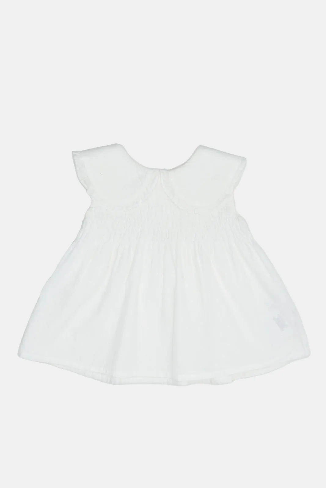 Infant Girls White Collar Blouse