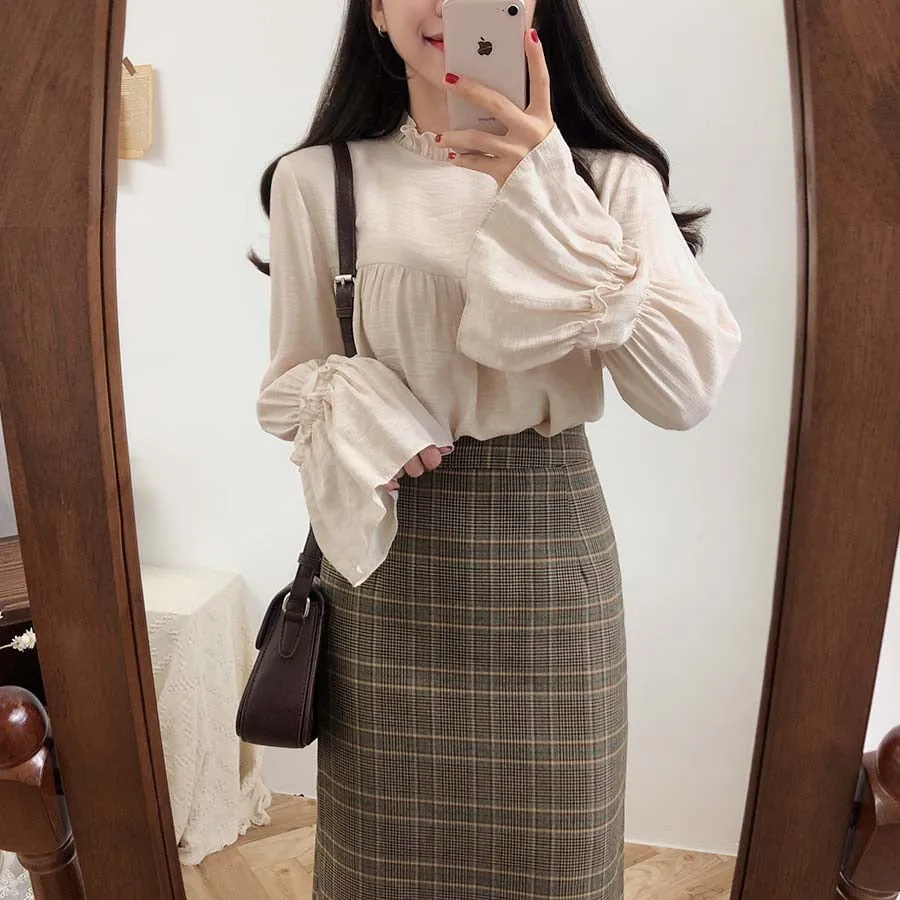 Jupe Coréenne Plaid