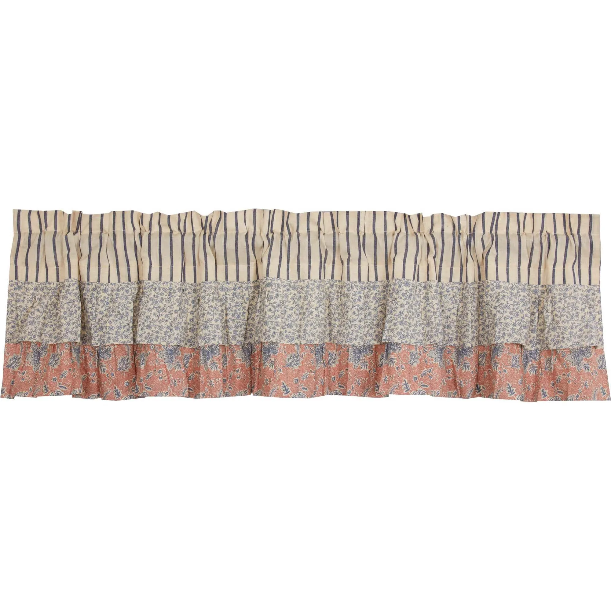 Kaila Ticking Ruffled Valance