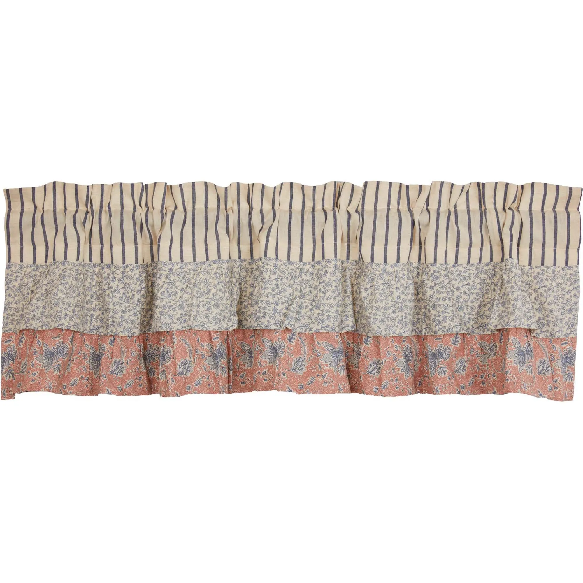 Kaila Ticking Ruffled Valance