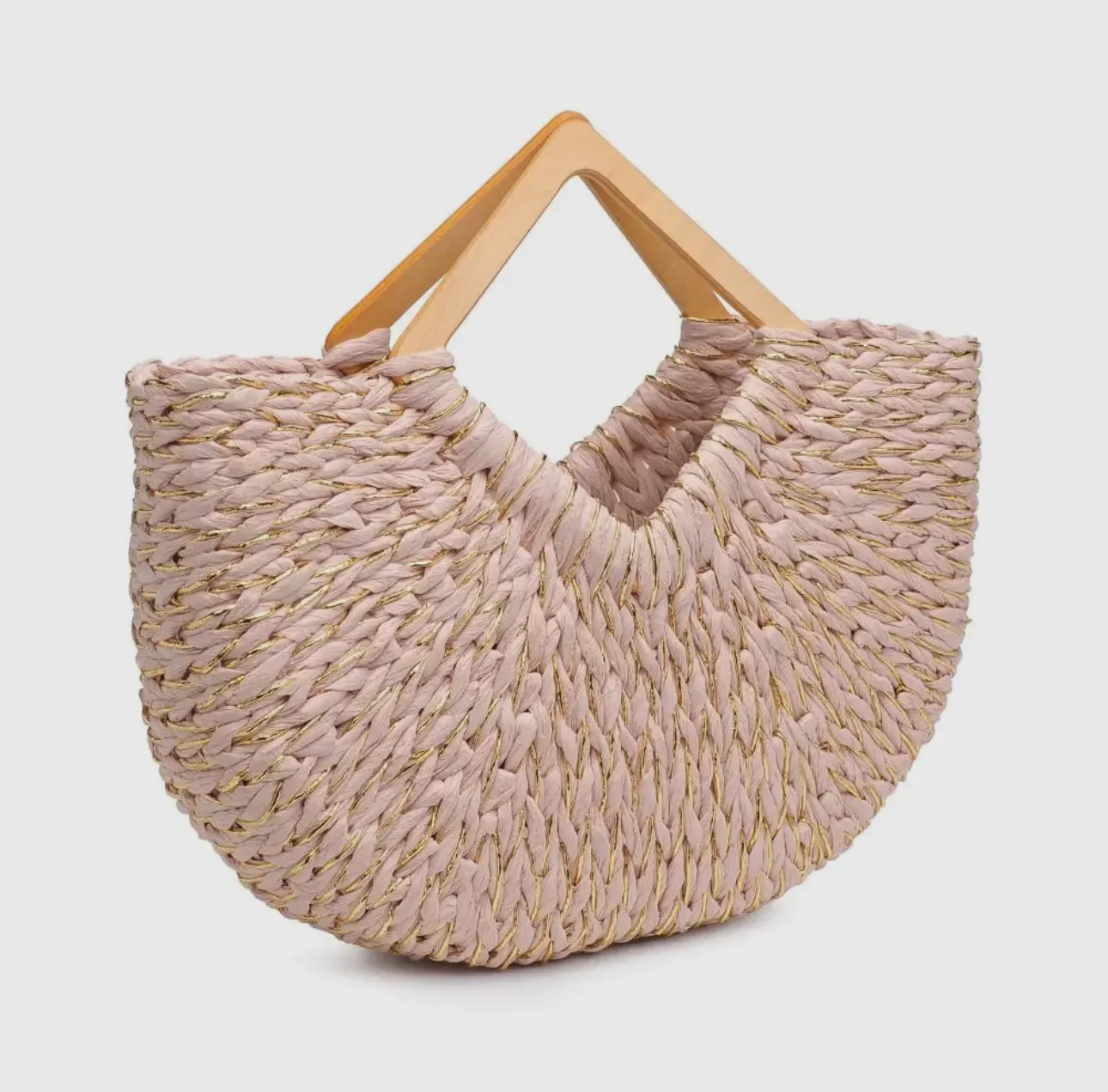 Kehlani Tote With Wooden Handles