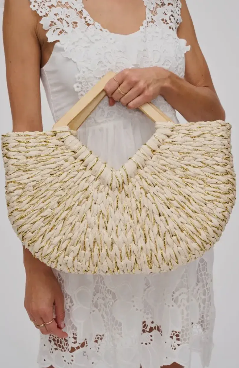 Kehlani Tote With Wooden Handles