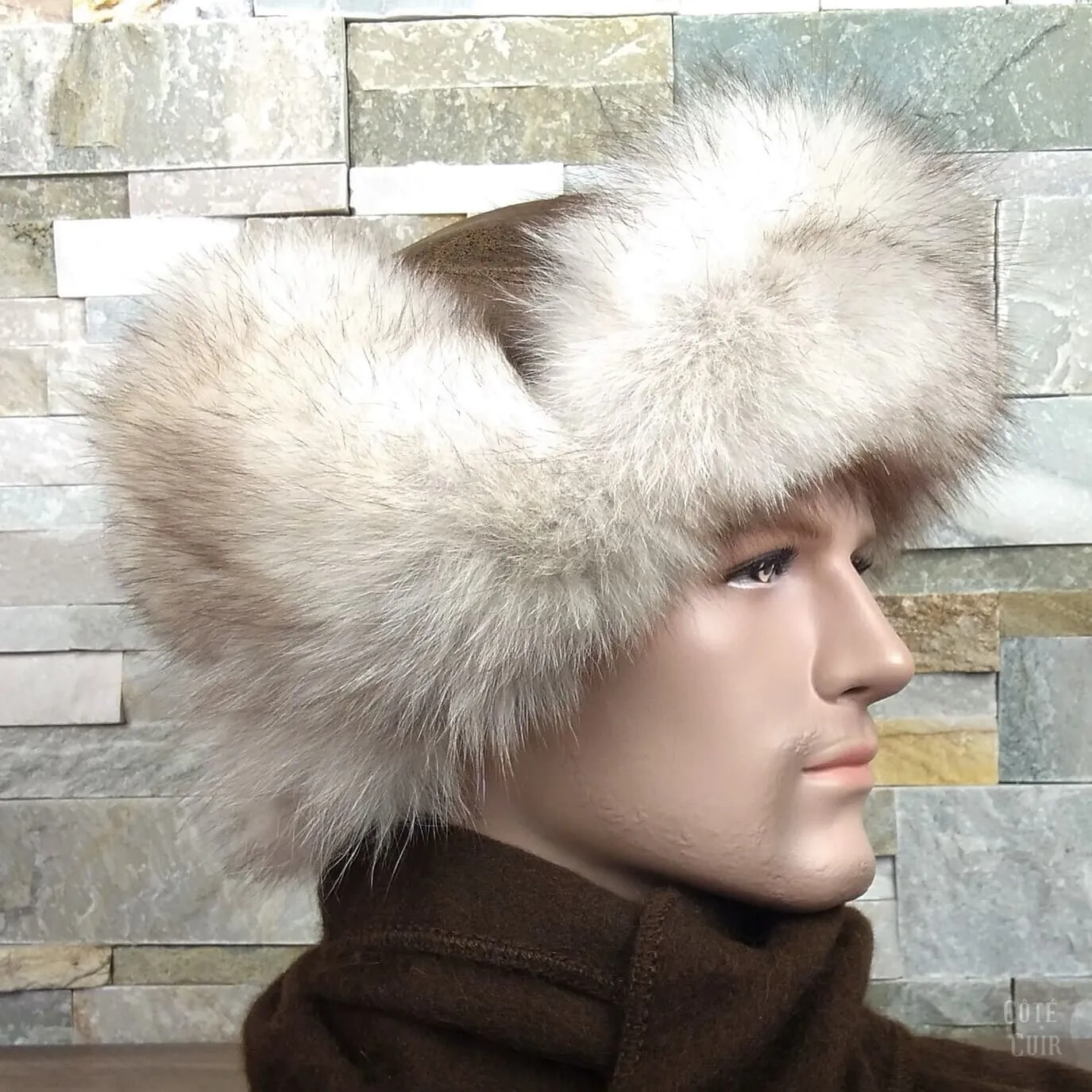 Norwegian Fox Fur Aviator Hat - Simon Model