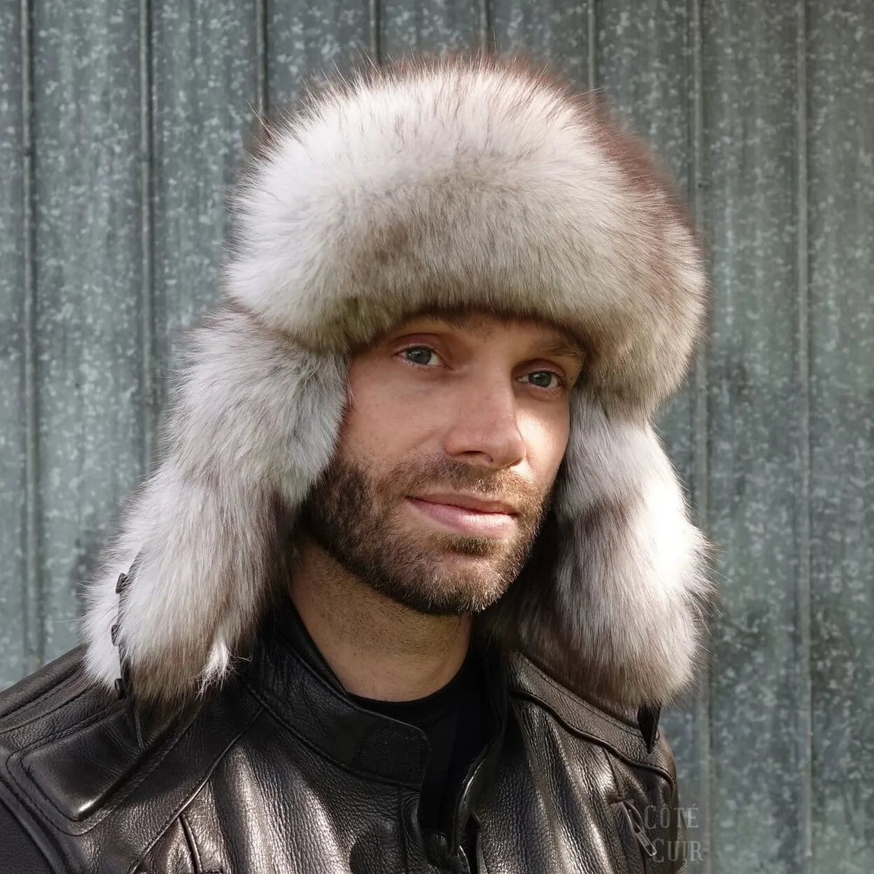 Norwegian Fox Fur Aviator Hat - Simon Model