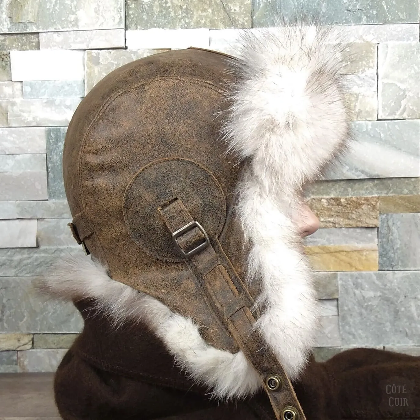 Norwegian Fox Fur Aviator Hat - Simon Model