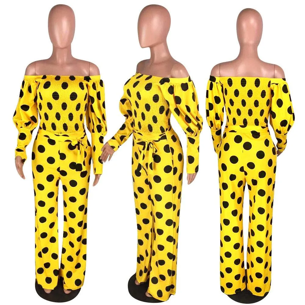 Polka Dot Women Stretch Set