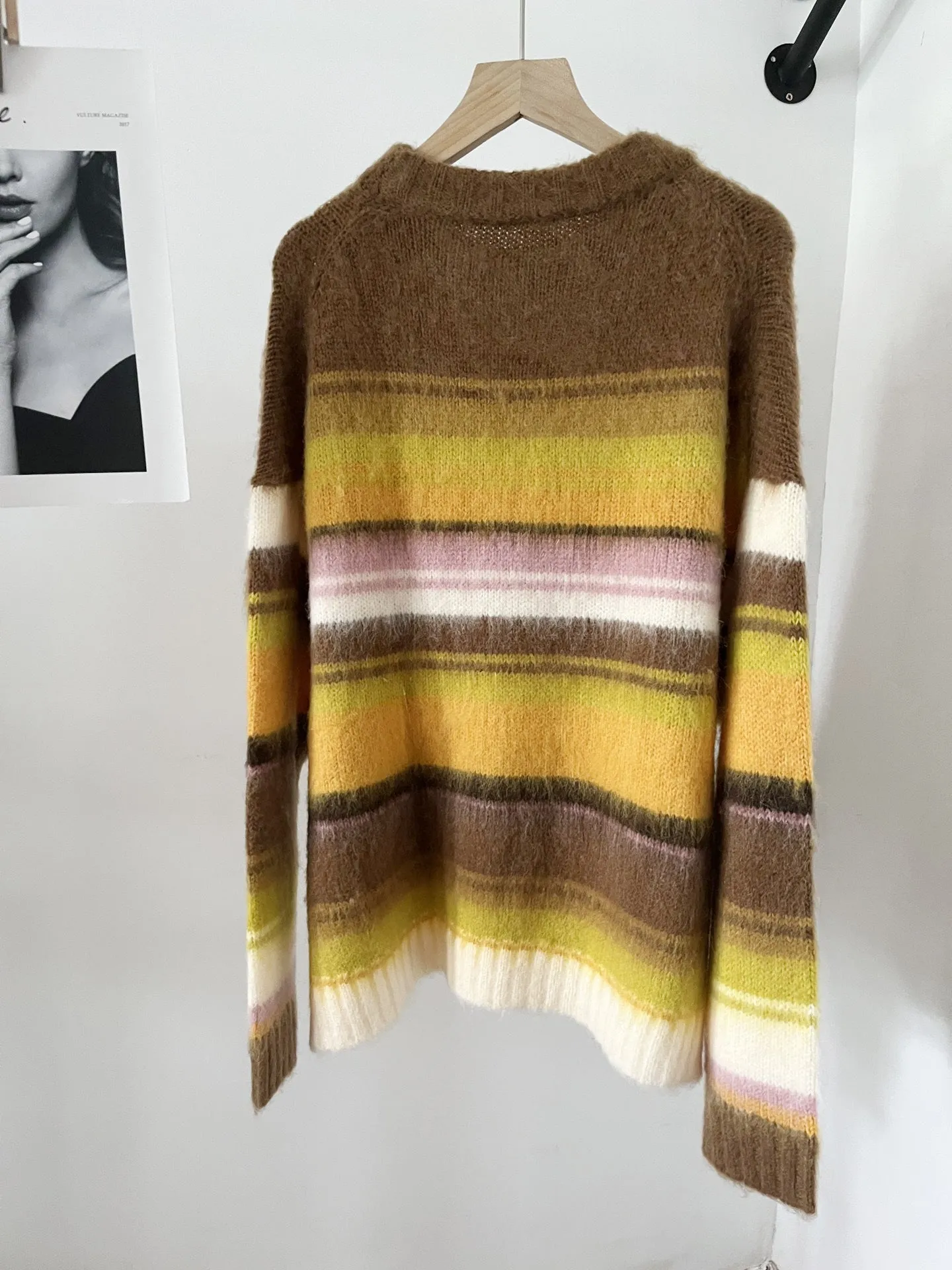 Pre Order:  Blonde Stripes Mohair Knit Sweater