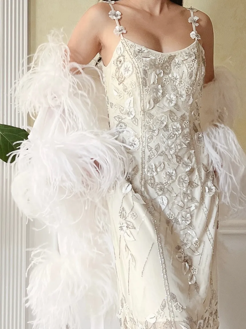 Silk Feather Dressing Robe - OSFM