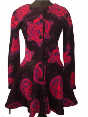 SOLD Rare Punk Label Betsey Johnson Original Faith, Hope and Charity Knit Peplum Jacket Labelled size S