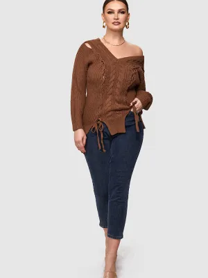 Solid Cable Knit Regular Sweaters