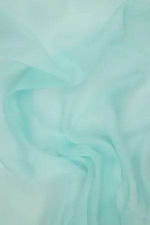 Soothing Sea Silk Crinkled Chiffon Fabric