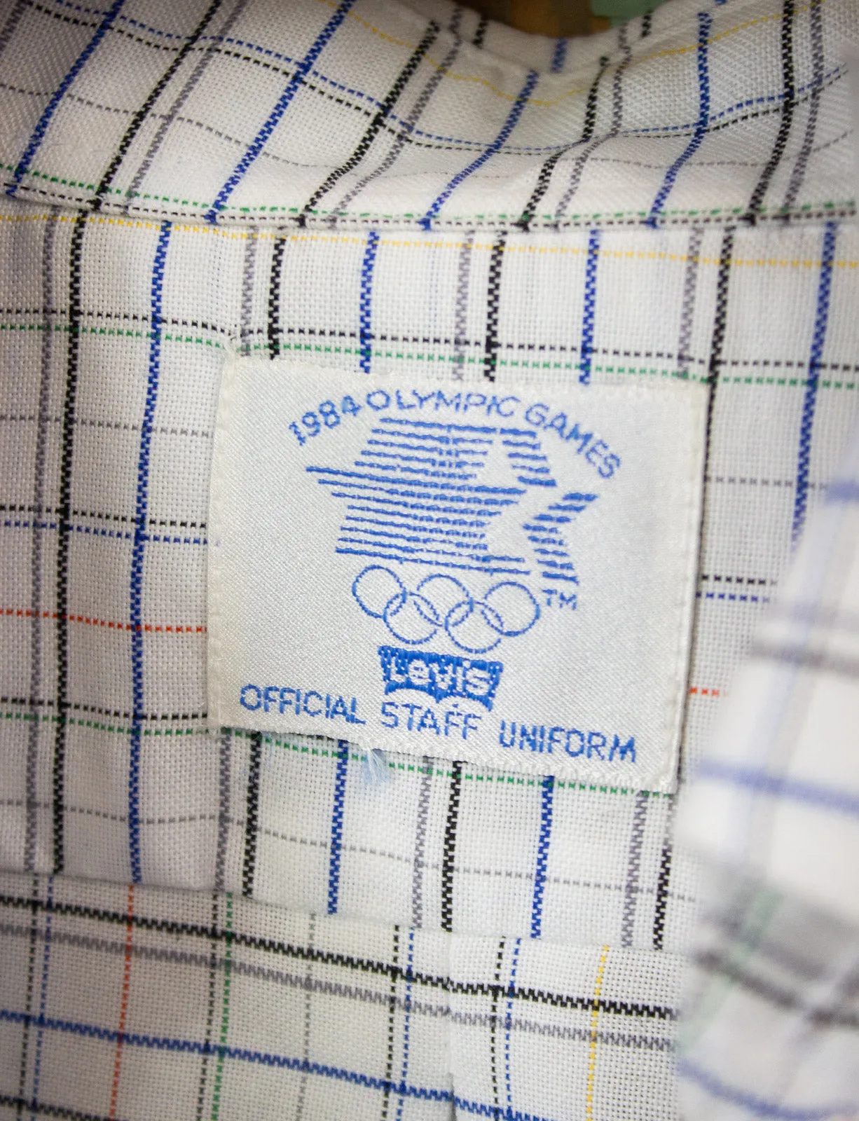 Vintage Levi's Olympics Staff Button Up Shirt 1984 Large