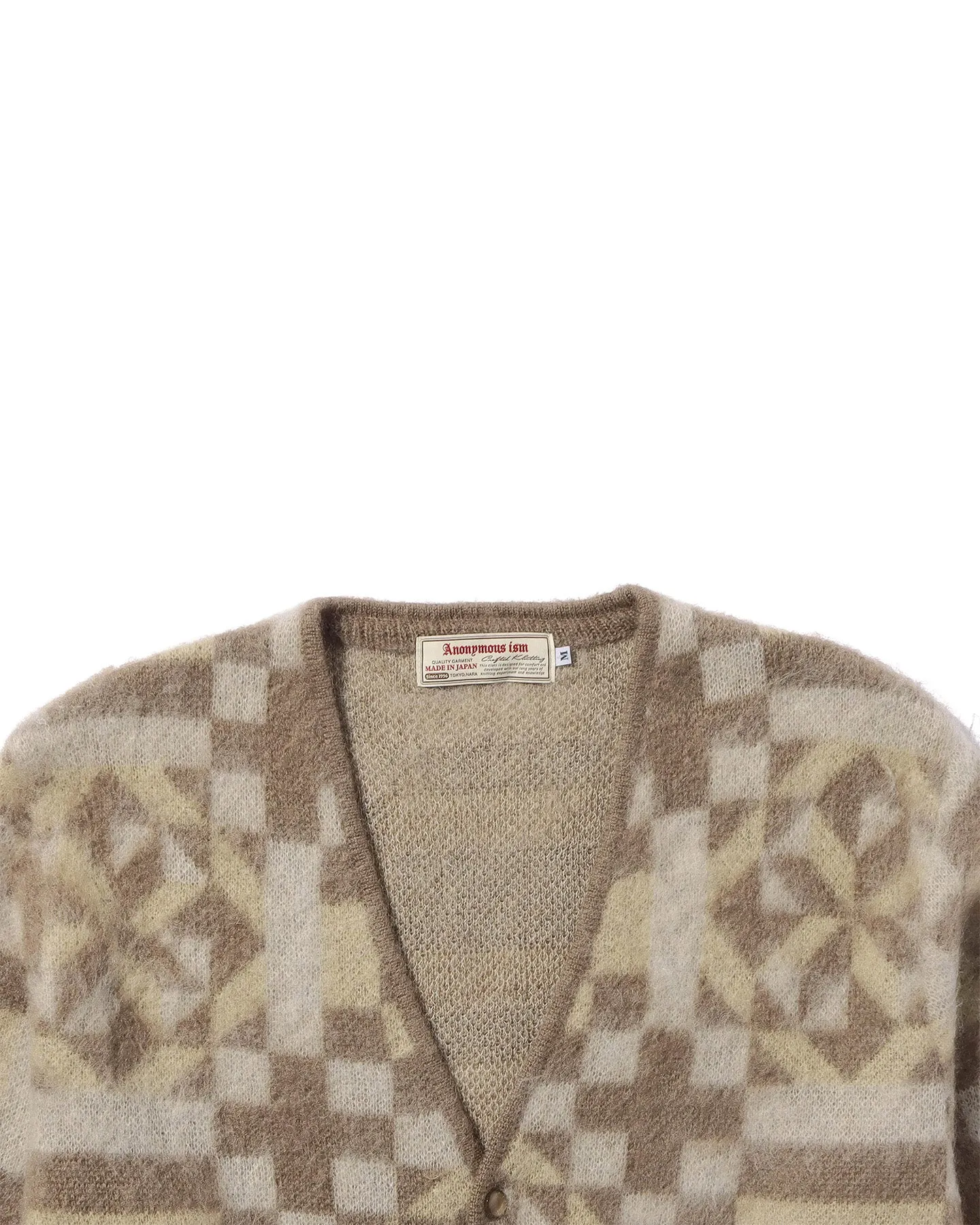 Vintage quilt mohair cardigan