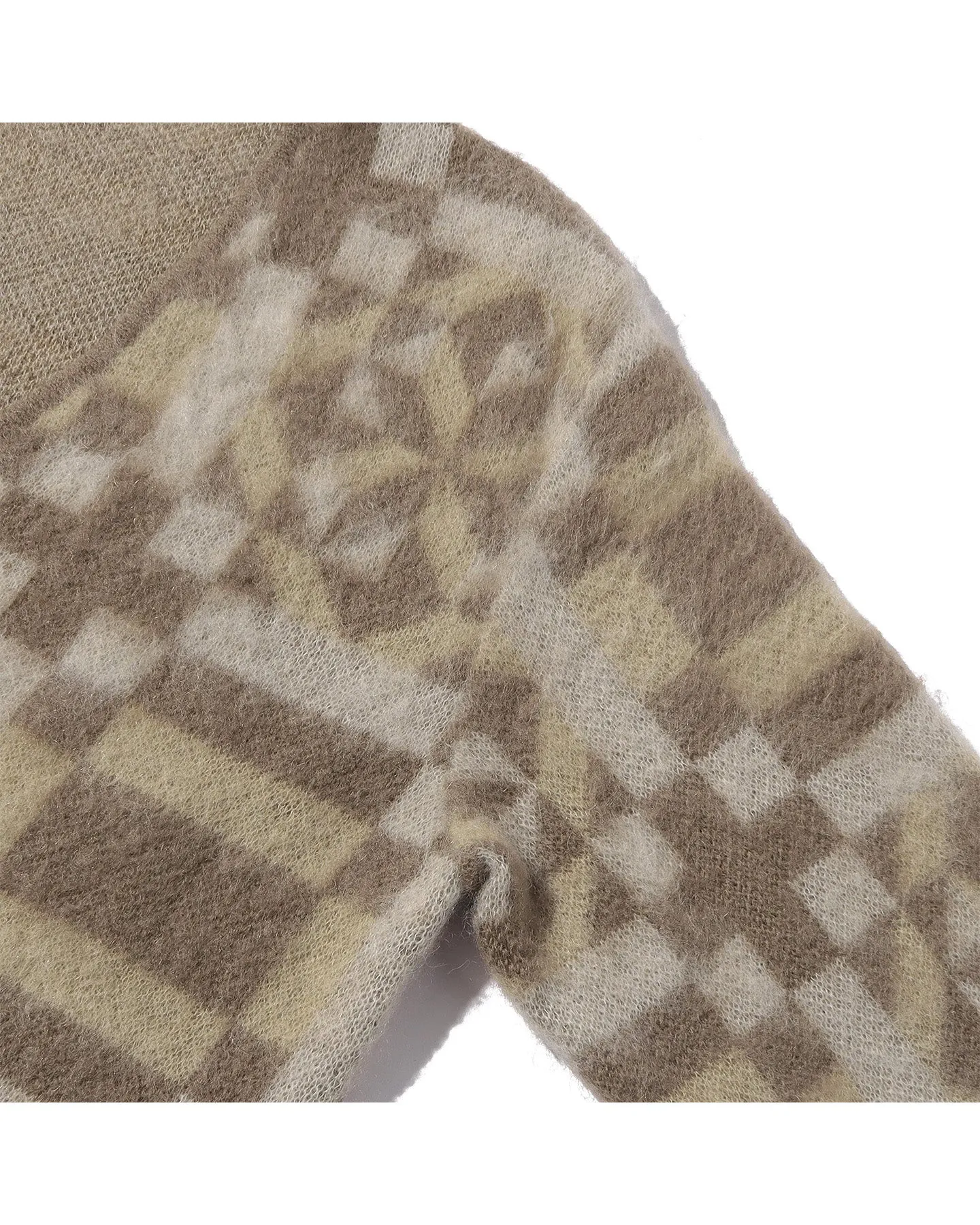 Vintage quilt mohair cardigan