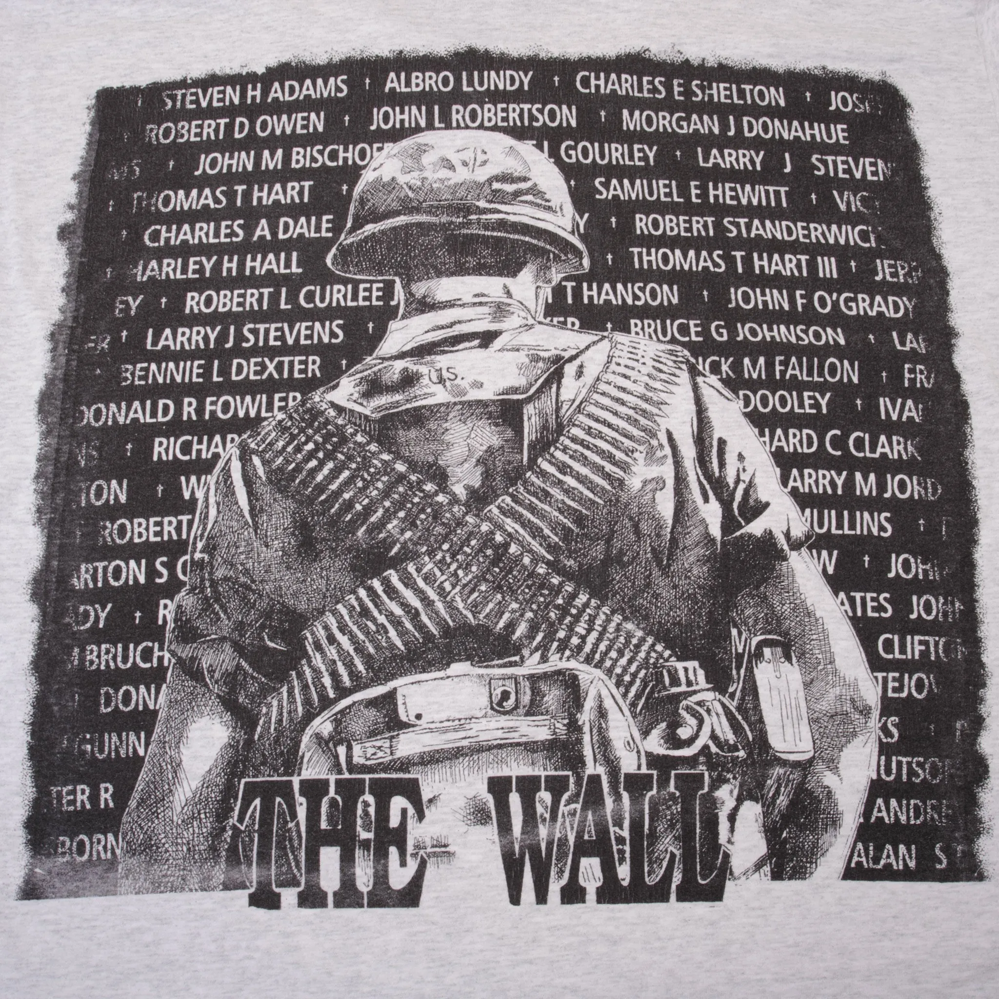 VINTAGE US MILITARY THE WALL VIETNAM VET 1993 TEE SHIRT SIZE XL MADE IN USA