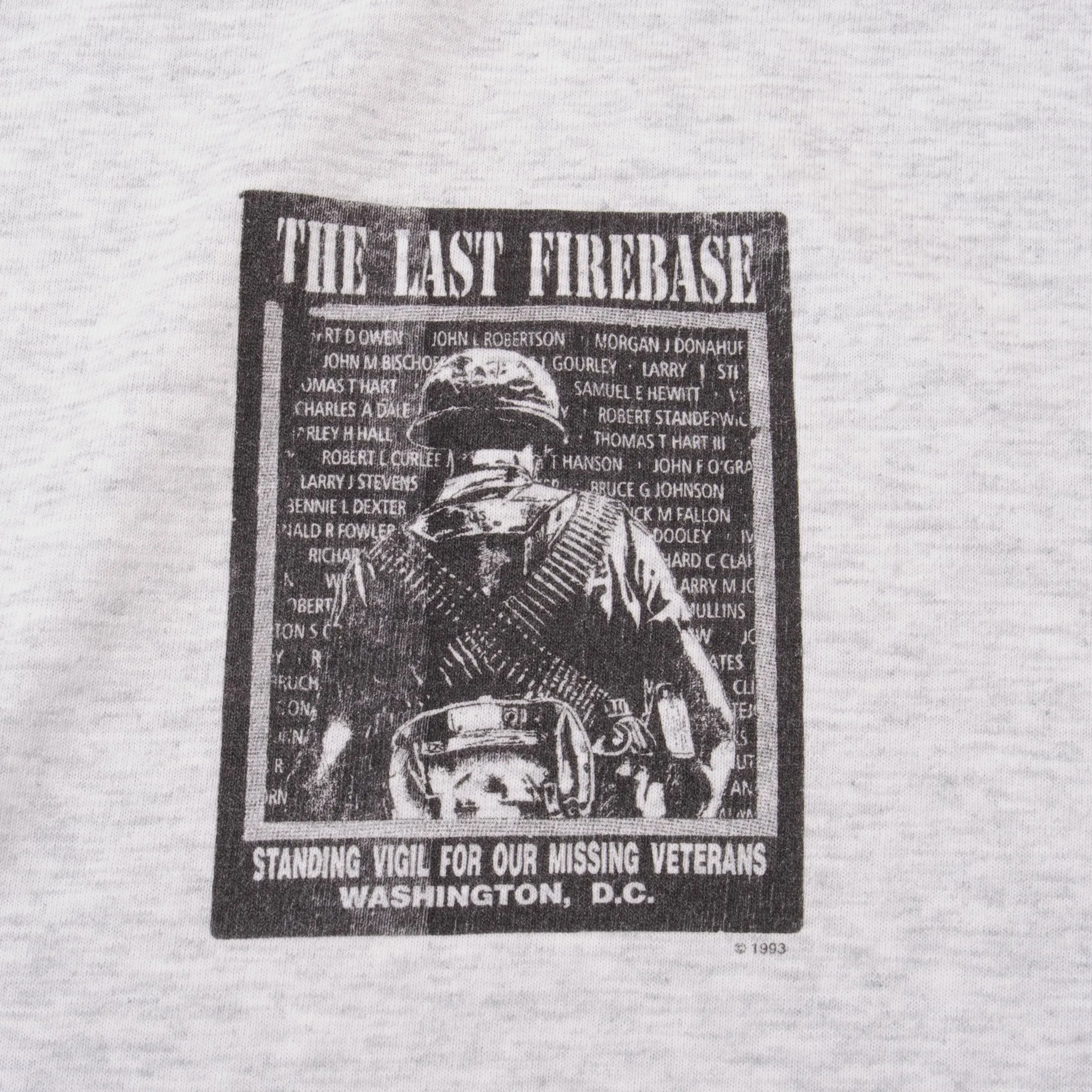 VINTAGE US MILITARY THE WALL VIETNAM VET 1993 TEE SHIRT SIZE XL MADE IN USA