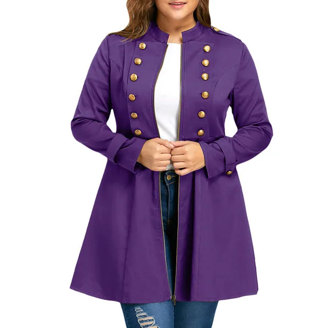 Women Flare Long Cardigan (Plus Size)