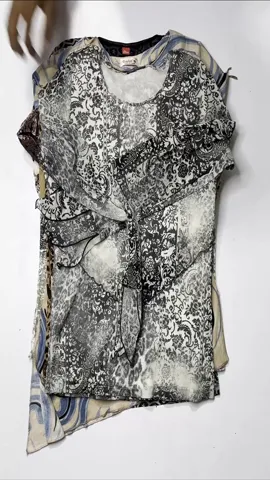 Y2K Animal Printed Full Sleeve Mesh Tops (RE-088)