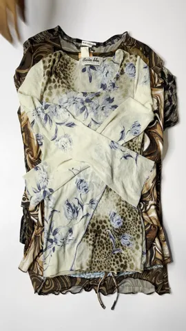 Y2K Animal Printed Mesh Tops (RE-046)